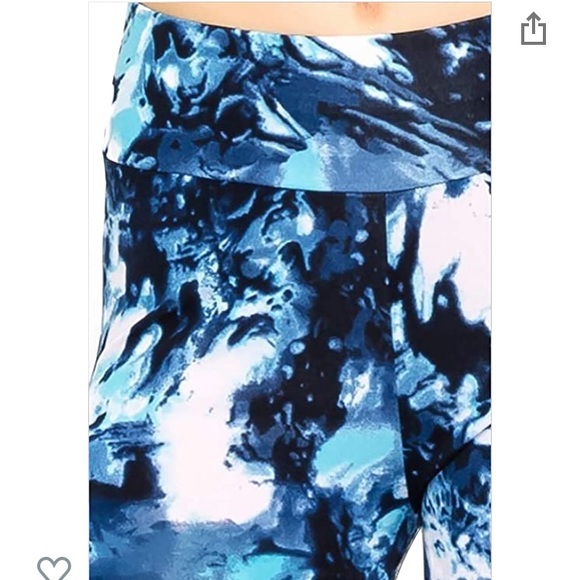 Splat pattern activewear fitness leggings multi - Picture 5 of 5